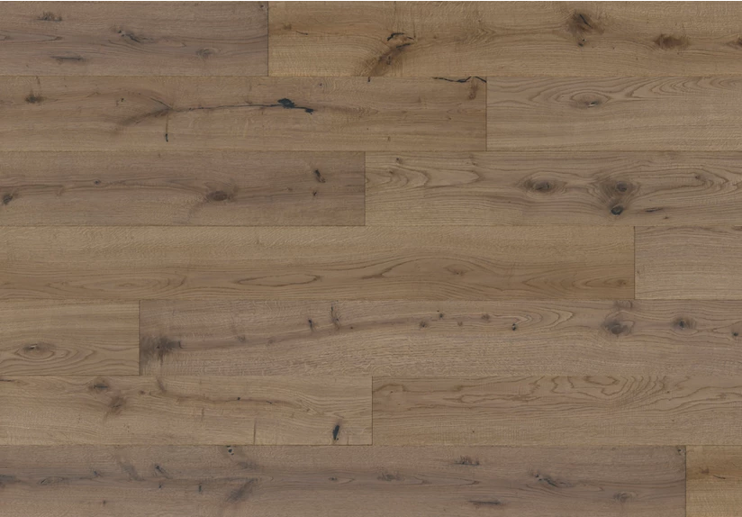 PurParket Gravity European White Oak Cinder Hand Scraped 7 1/2" x 5/8" Rustic Grade