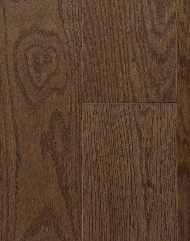 Superior Red Oak Solid Timberwolf Wirebrushed 4 1/4" x 3/4" 10% Matte Sheen Premier Grade