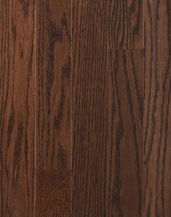 Superior Red Oak Solid Umber Smooth 3 1/4" x 3/4" 25% Low Sheen Premier Grade