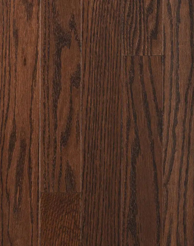 Superior Red Oak Engineered Umber Wire Brushed 5 3/16" x 3/4" 10% Matte Sheen Premier Grade