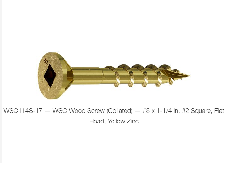 Simpson Strong-Tie Quik Drive Subfloor Screw (Collated) #8 x 1 1/4" T-25, Yellow-Zinc (2500 Quantity)